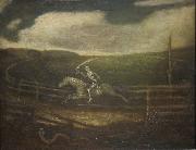 Albert Pinkham Ryder Die Rennbahn oder der Tod auf einem fahlen Pferd USA oil painting artist